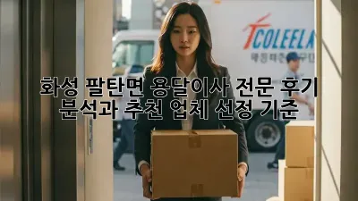 화성 팔탄면 용달이사 전문: 후기 분석과 추천 업체 선정 기준